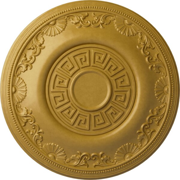 Ekena Millwork Nestor Ceiling Medallion (Fits Canopies up to 5"), Hand-Painted Iridescent Gold, 25 7/8"OD x 2 1/4"P CM25NEIGS - main